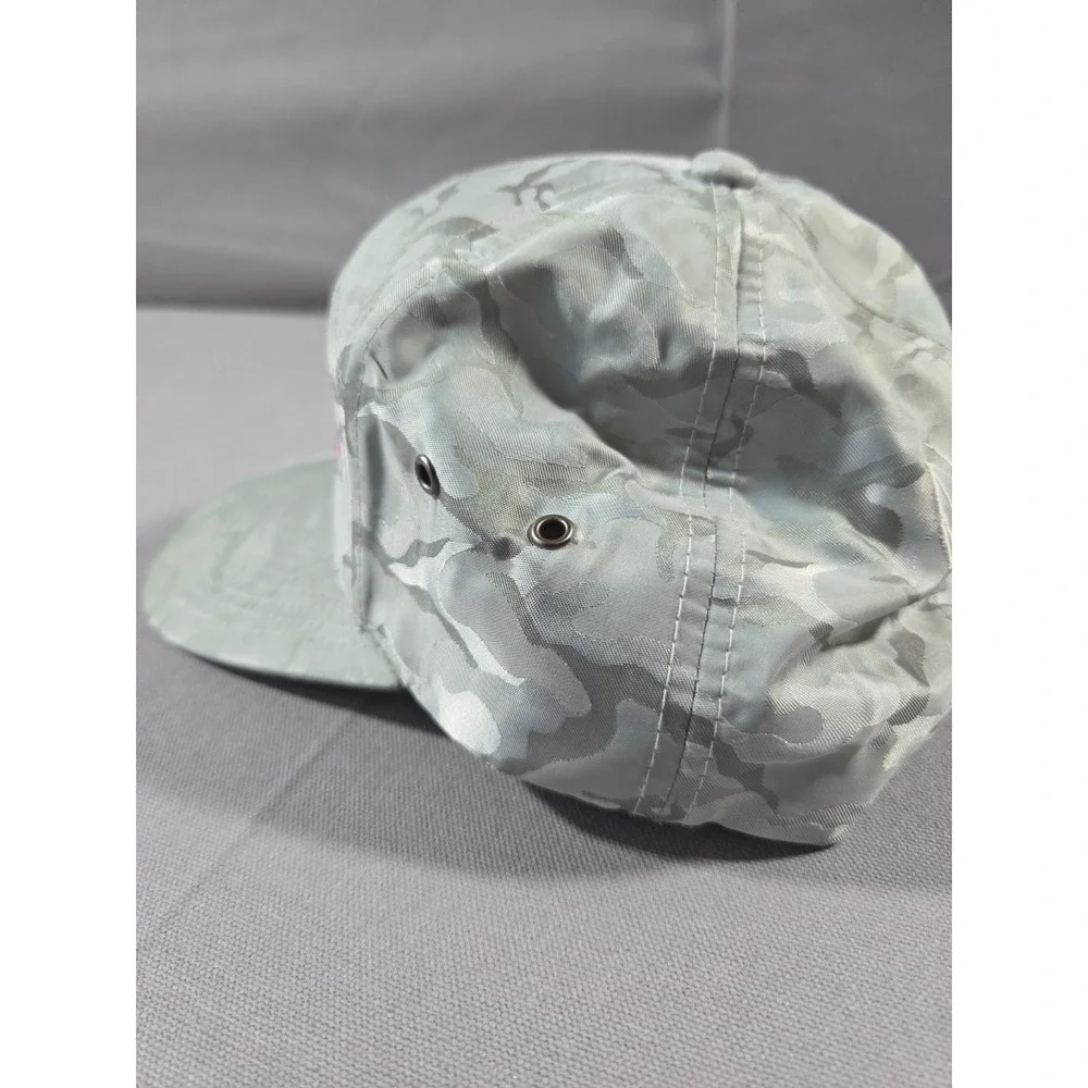 No Bogeeys Hat Gray White Camo Golf Snapback Vented Cap Reflective Sheen